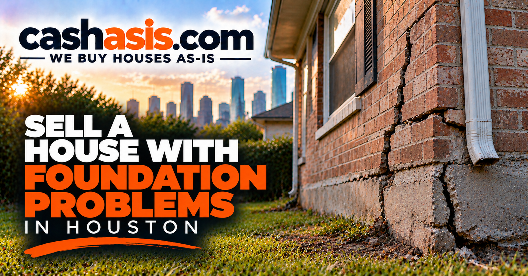 Sell a Houston house with foundation problems as-is to CashAsIs